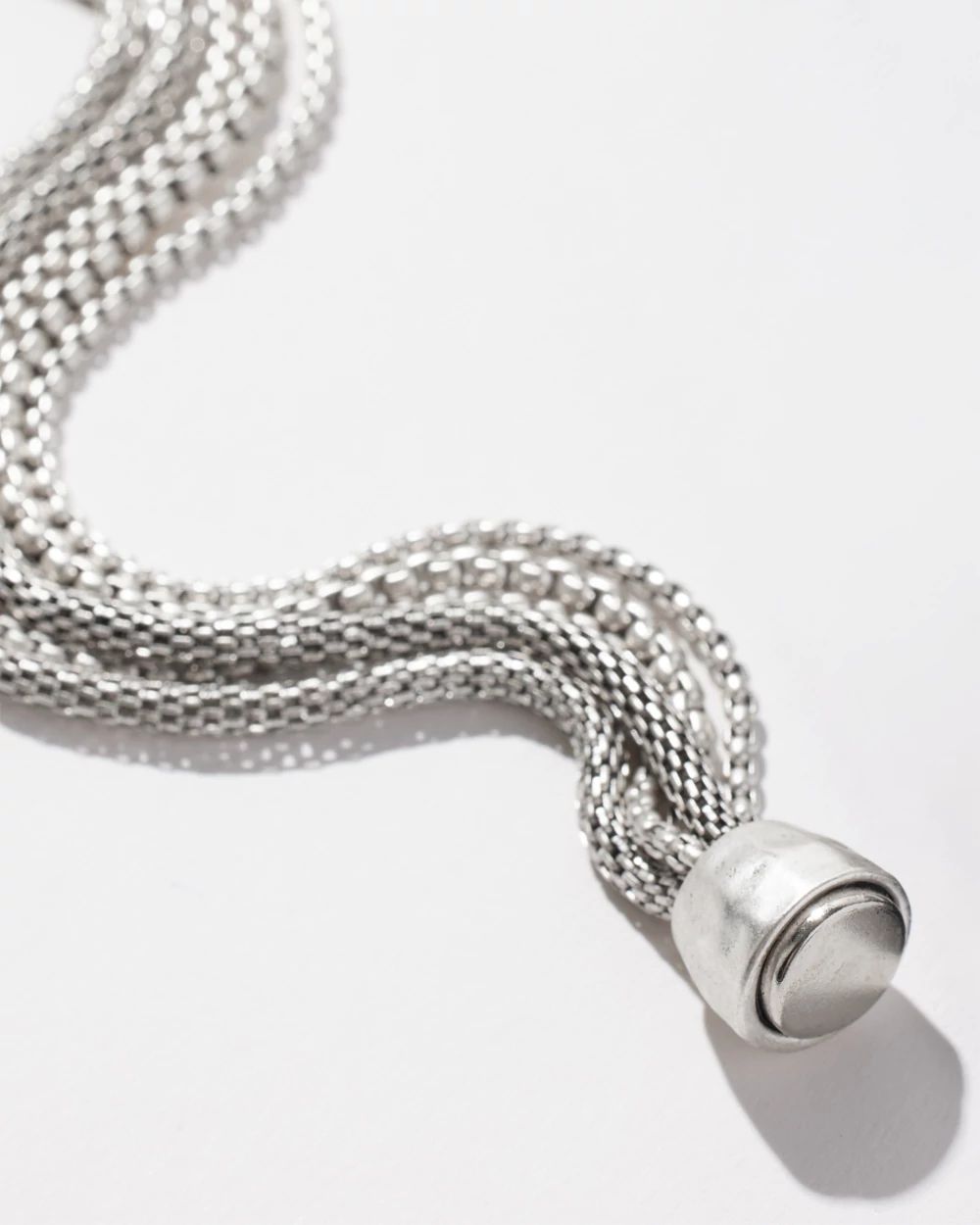 Silver Tone Multistrand Magnetic Bracelet