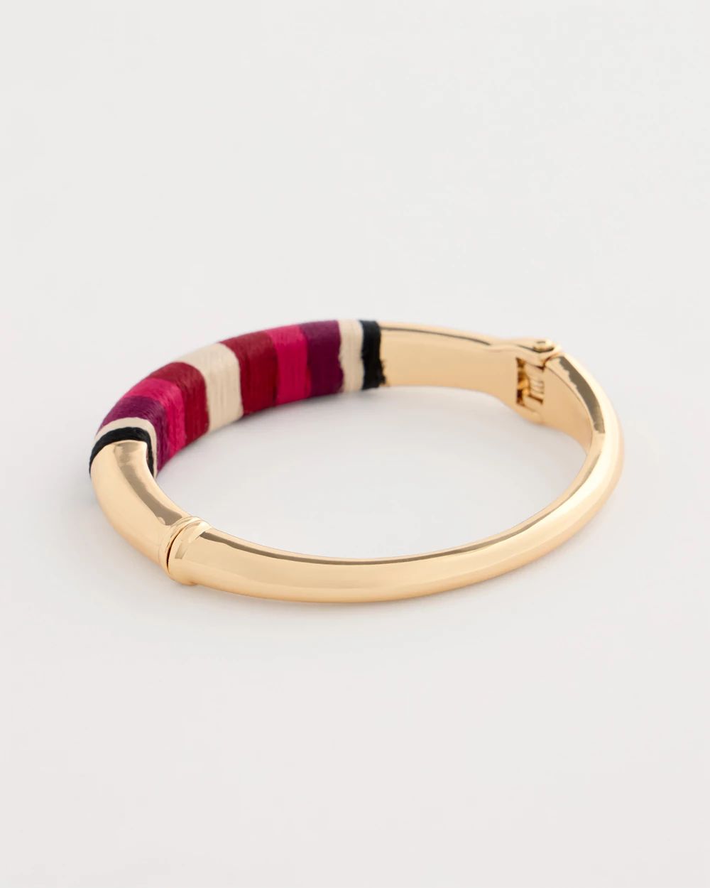 Thread Wrapped Hinge Cuff Bracelet click to view larger image.