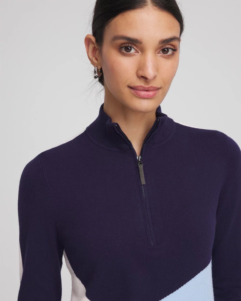Zenergy® Luxe Colorblock Half-Zip Pullover
