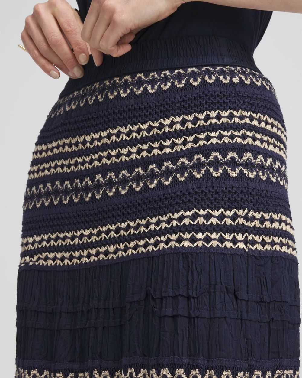 Crochet Gauze Trim Skirt click to view larger image.