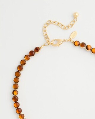 Short Orange Collar Necklace click to view larger image.