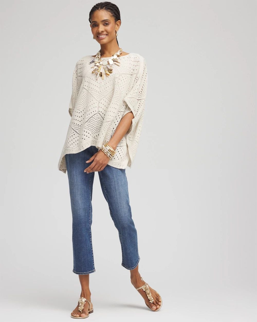 Crochet Boatneck Poncho