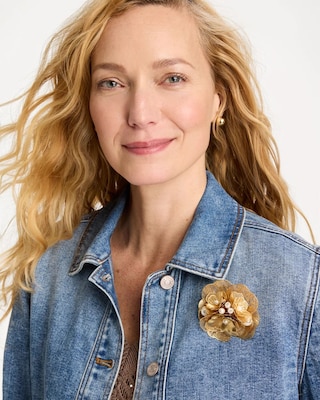 Filigree Flower Brooch click to view larger image.