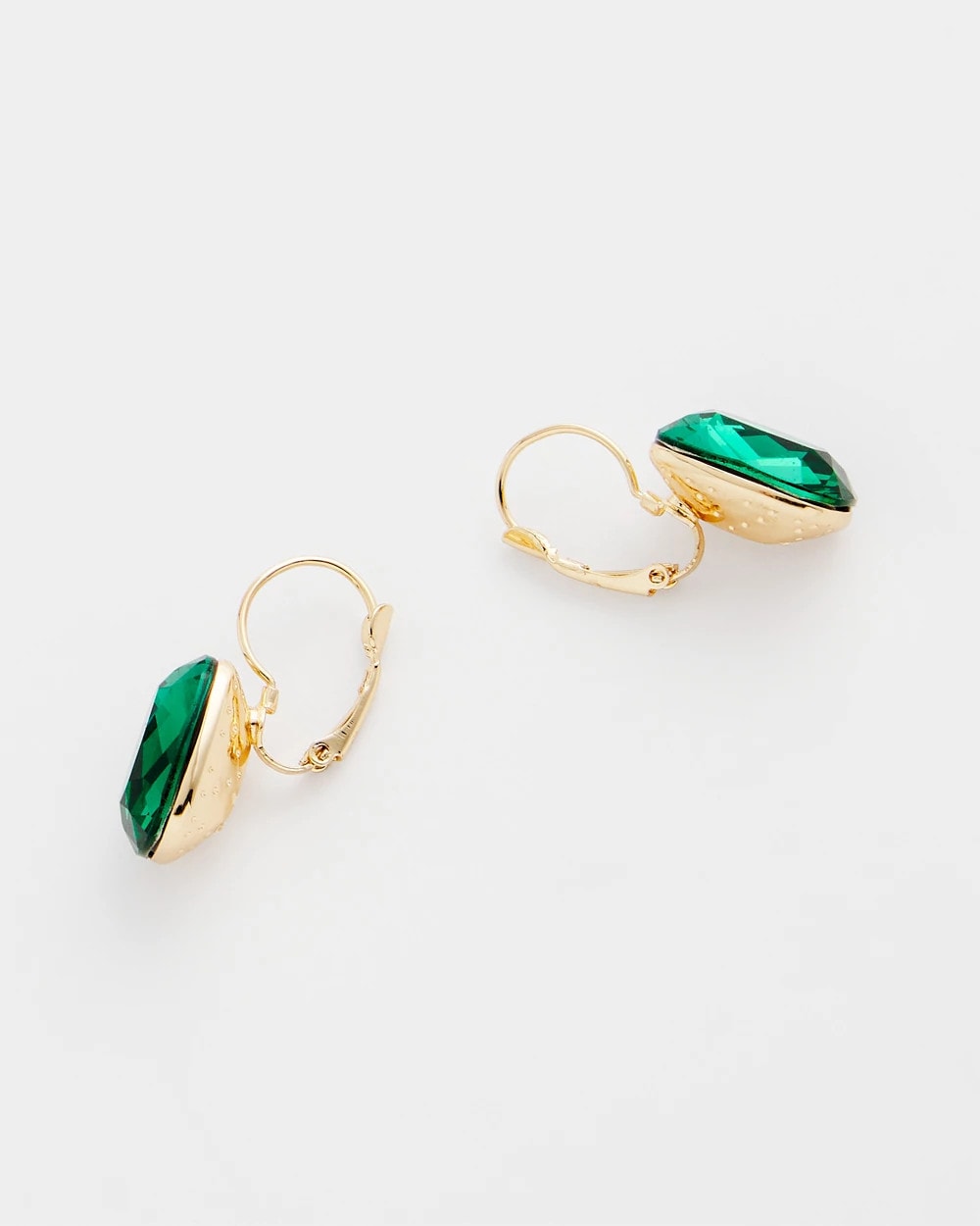 Emerald Green Gem Drop Earrings