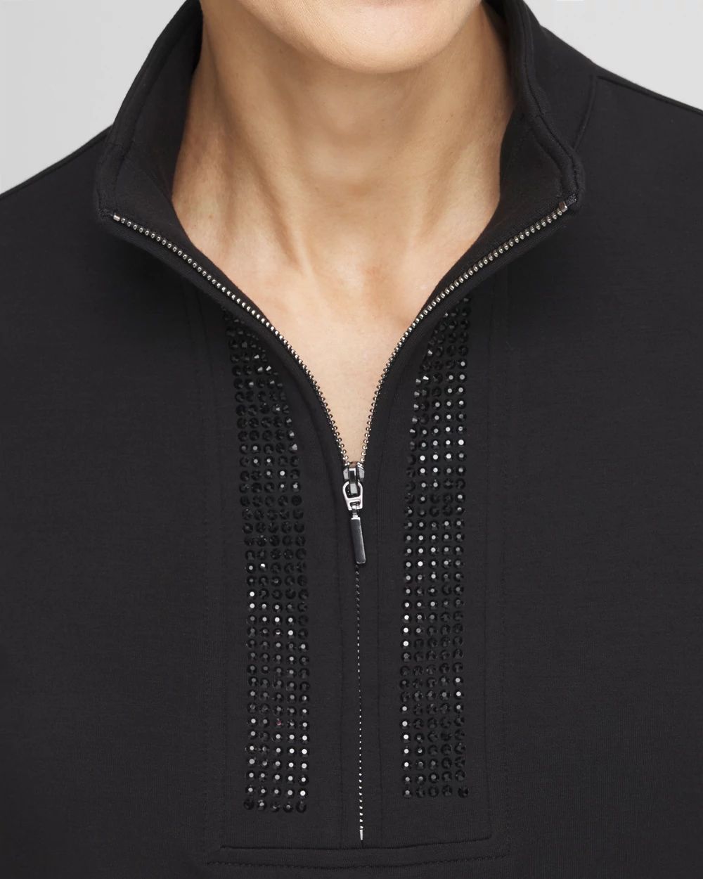 Zenergy® Scuba Embellished Sweatshirt