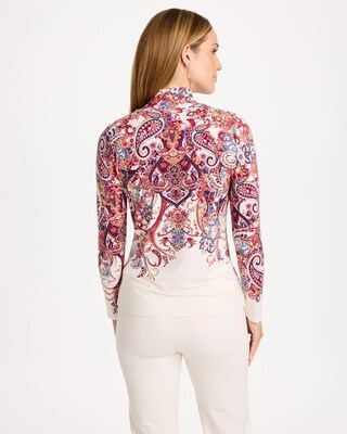 Touch of Cool™ Printed Mockneck Layering Tee click to view larger image.
