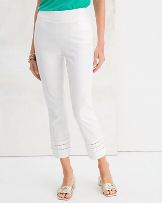 Brigitte So Slimming Eyelet Hem Crops
