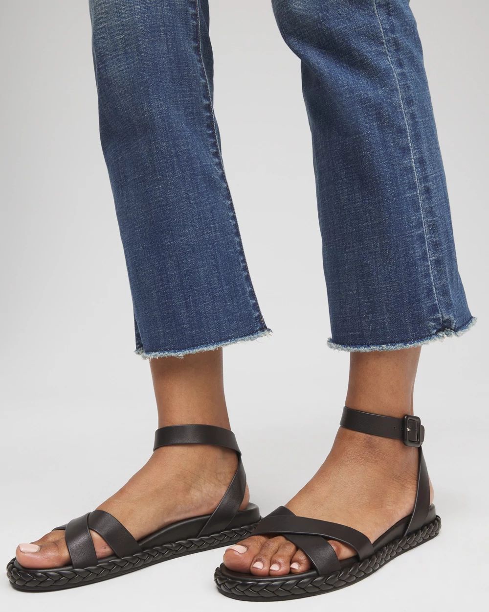 Leather Braided Sandals