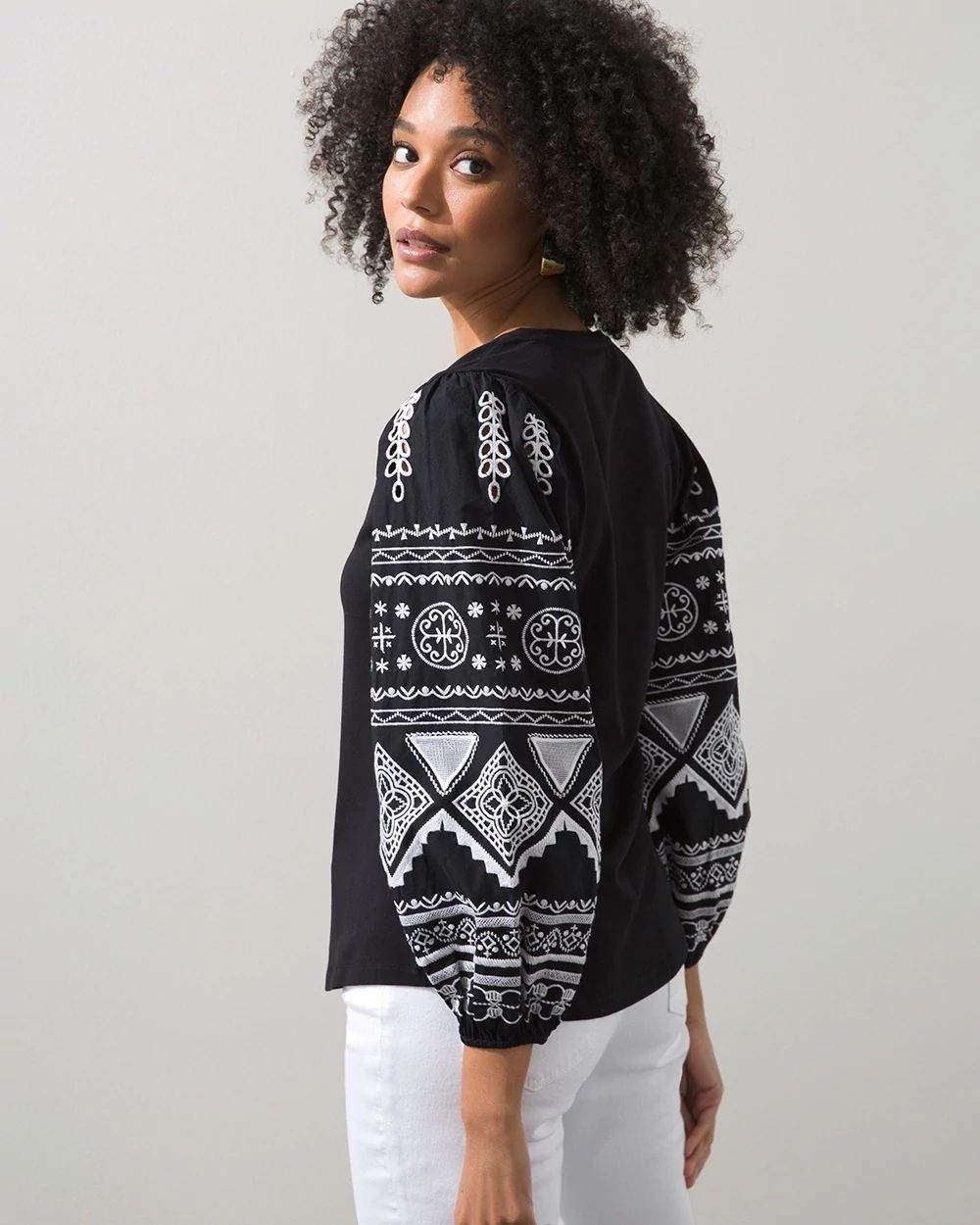 Embellished Long Sleeve Tee