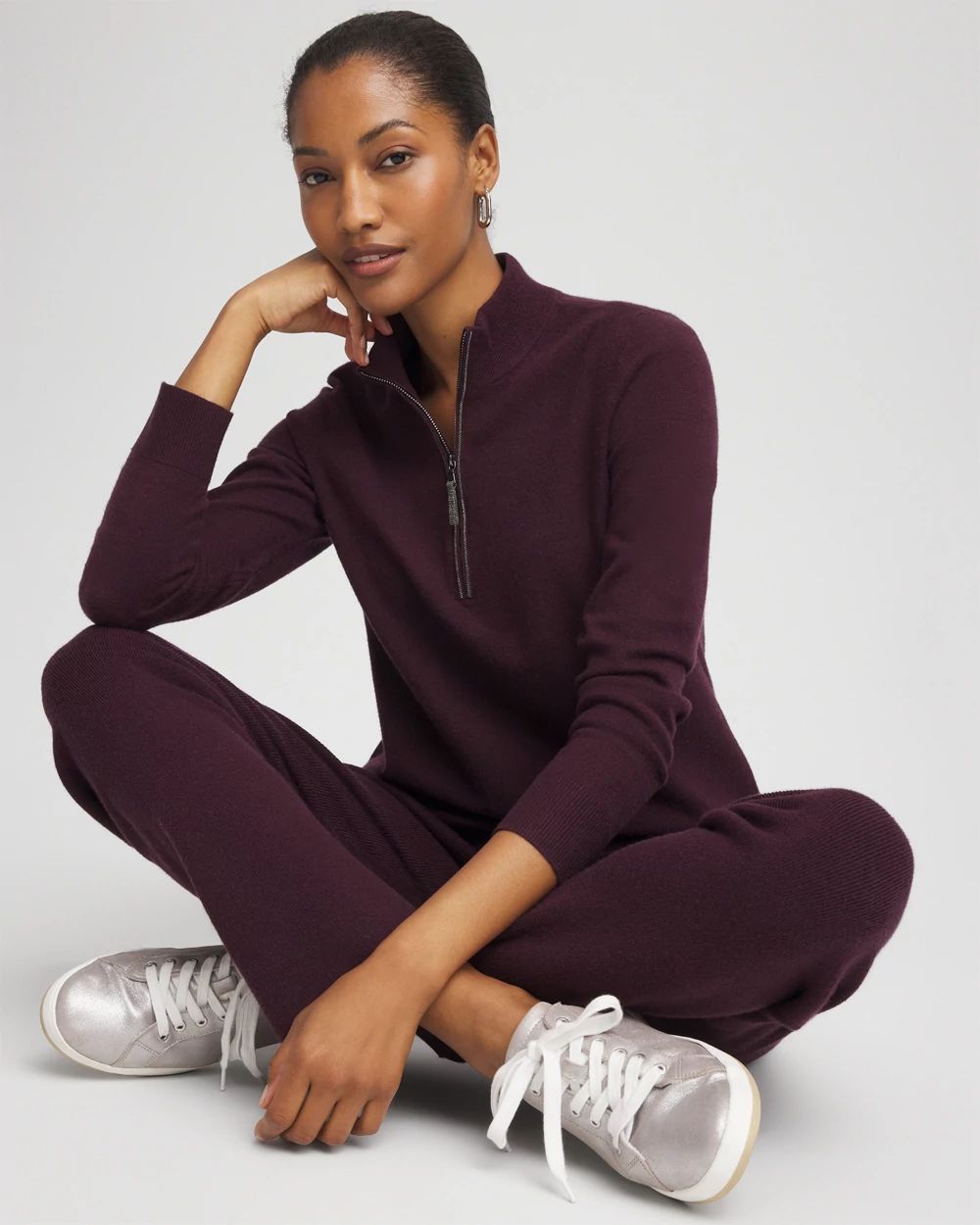 Zenergy® Luxe Half-Zip Pullover Top click to view larger image.