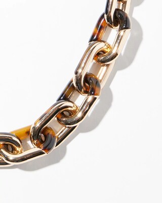Gold Tone & Tort Bib Necklace