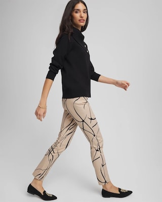 Brigitte™ Golden Leaf  Slim Ankle Pants click to view larger image.