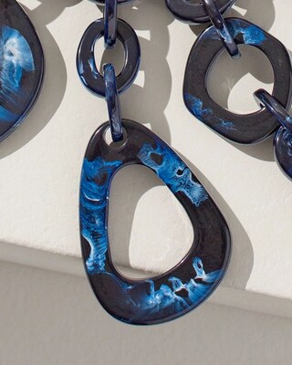 Blue Bib Necklace