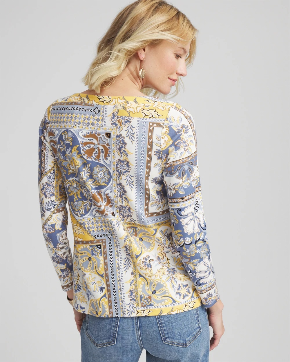 Stretch Cotton Boatneck Tunic