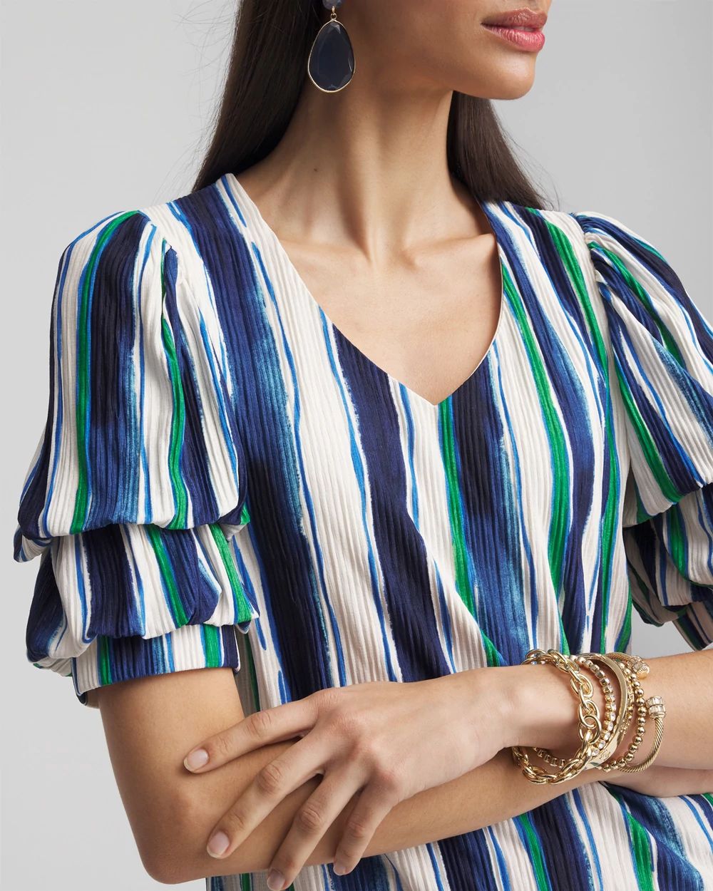 Gathered Sleeve Tee