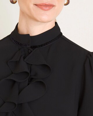 Ruffle-Front Blouse
