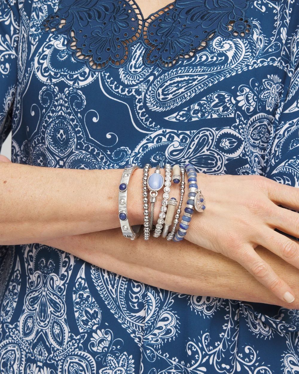 Blue Stone Stretch Bracelet
