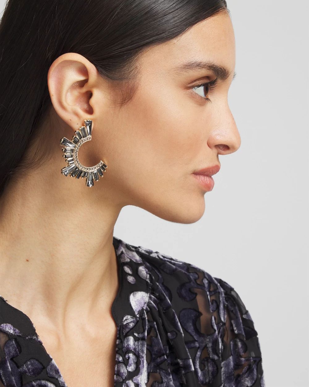 No Droop™ Front to Back Embellished Earrings