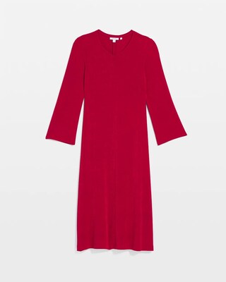 Travelers™ High V-Neck Bell Sleeve Dress