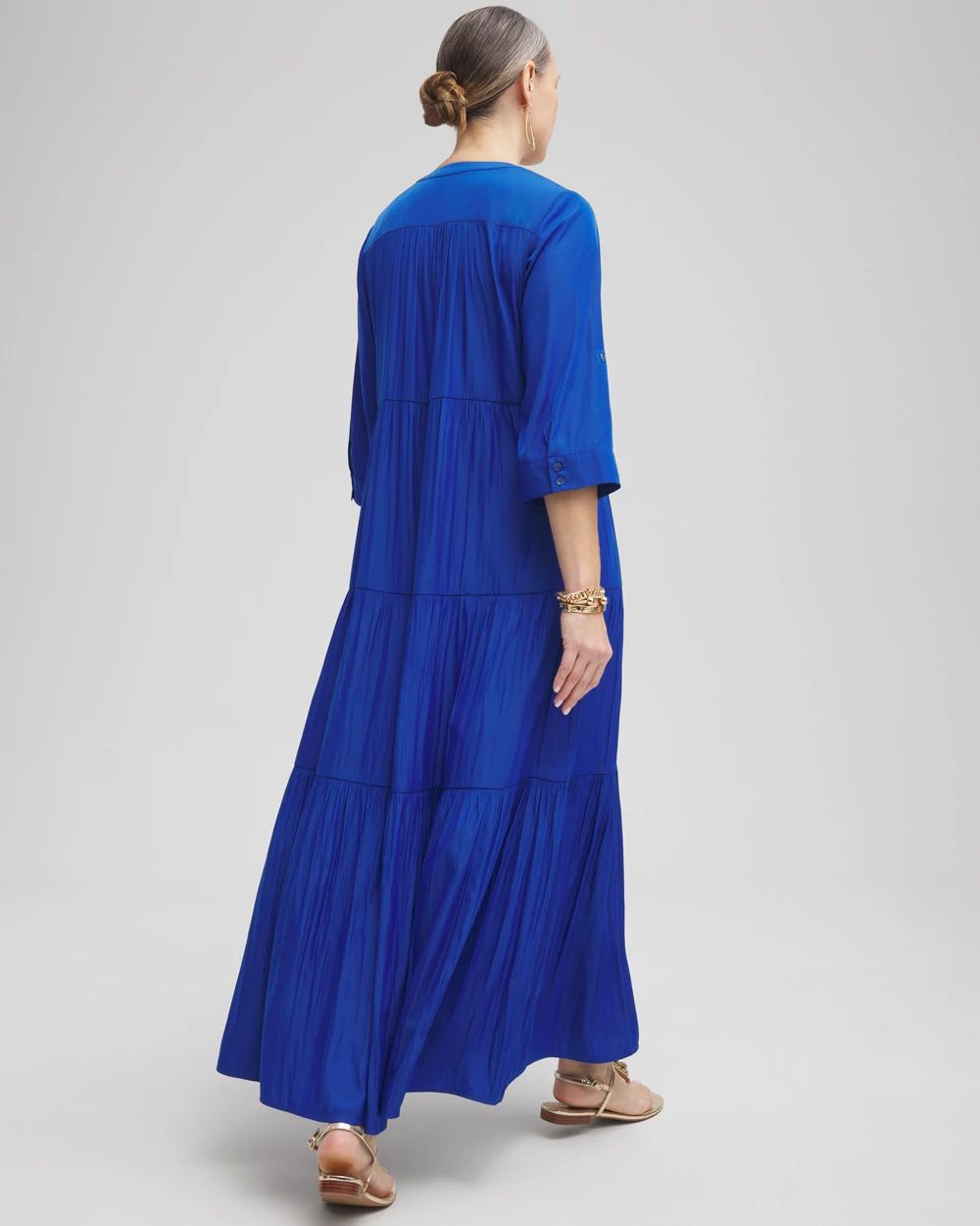 Tiered A-line Maxi Dress
