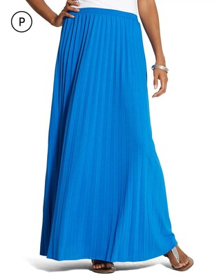Petite Pleated Maxi Skirt