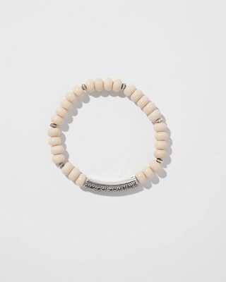 Marble Stone Pavé Bar Stretch Bracelet
