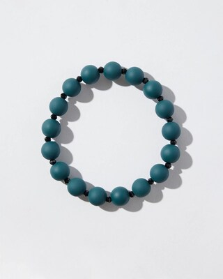 Matte Teal Stretch Bracelet