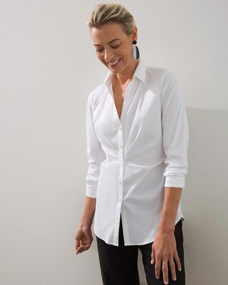 Poplin Pleated Shirt
