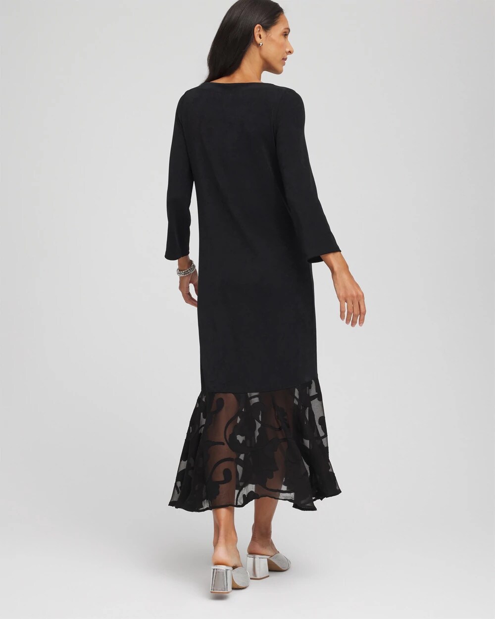 Travelers™ Chiffon-Hem Boatneck Dress
