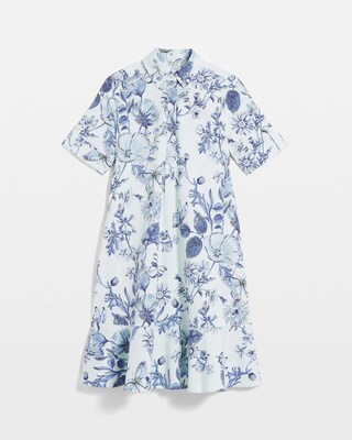 Poplin Butterfly Print Dress click to view larger image.