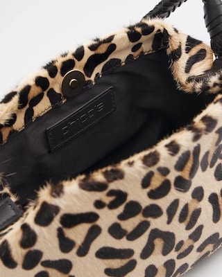 Leopard Haircalf Braided Handle Bag click to view larger image.