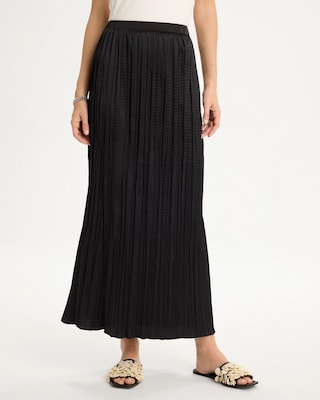 Satin Crinkle Maxi Skirt click to view larger image.