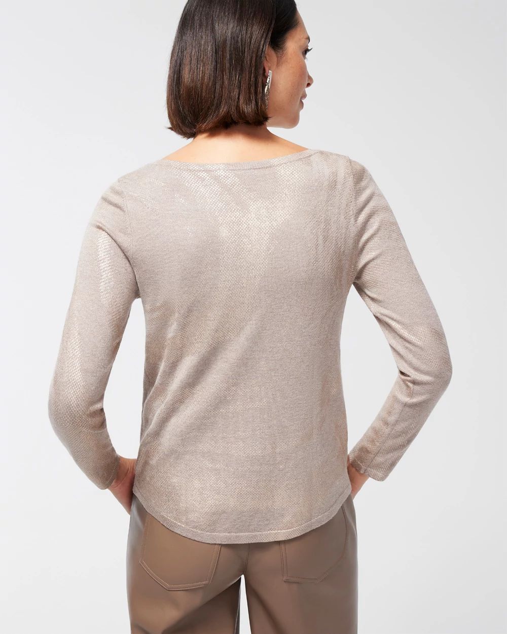 Foiled Pullover Sweater