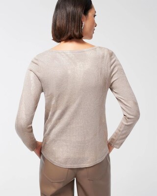 Foiled Pullover Sweater