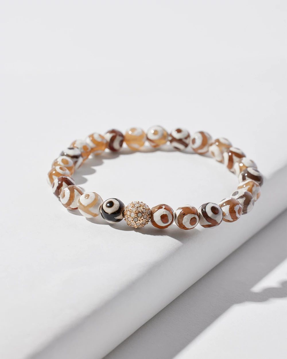 Brown Fireball Stretch Bracelet