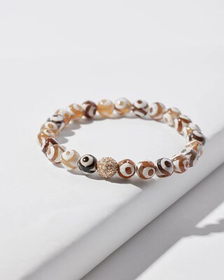 Brown Fireball Stretch Bracelet