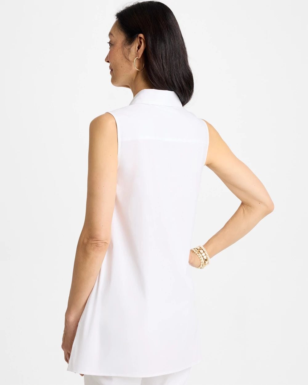 Poplin Cotton Collared Tunic