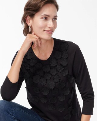 3D Floral Applique Tee