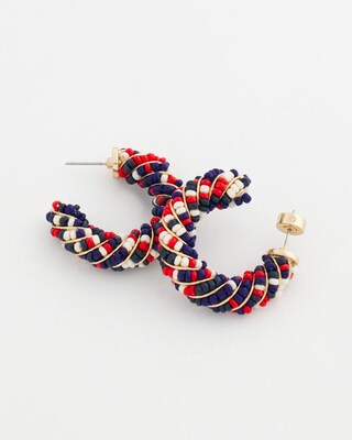 No Droop® Seed Bead Hoop Earrings click to view larger image.