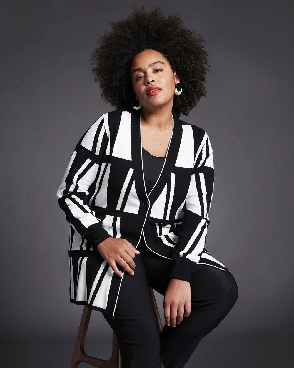 Black and White Cardigan