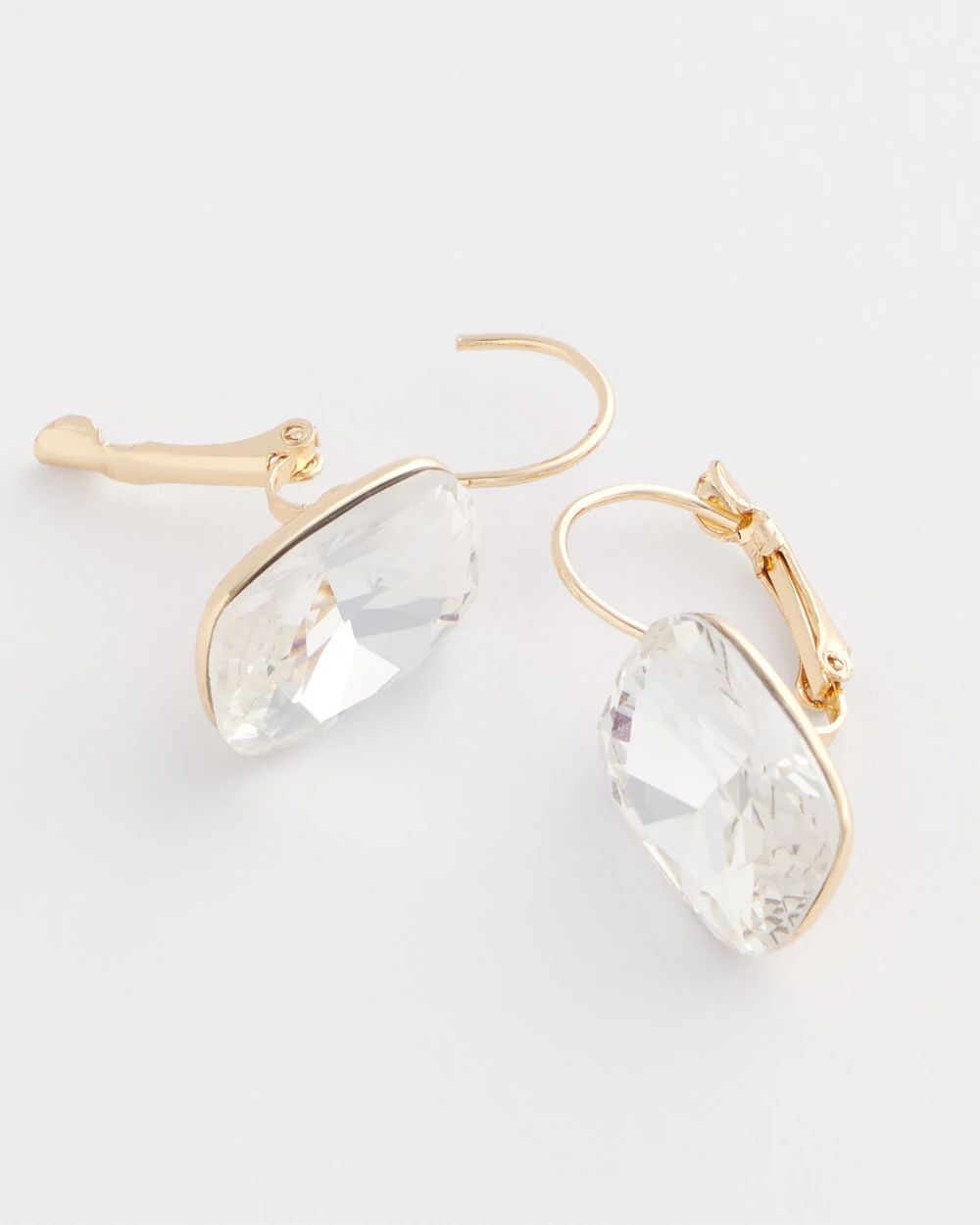 No Droop™ Clear Drop Earrings