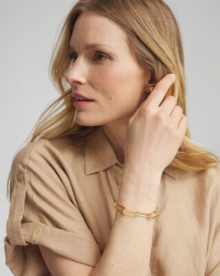 Gold Tone Links Bracelet