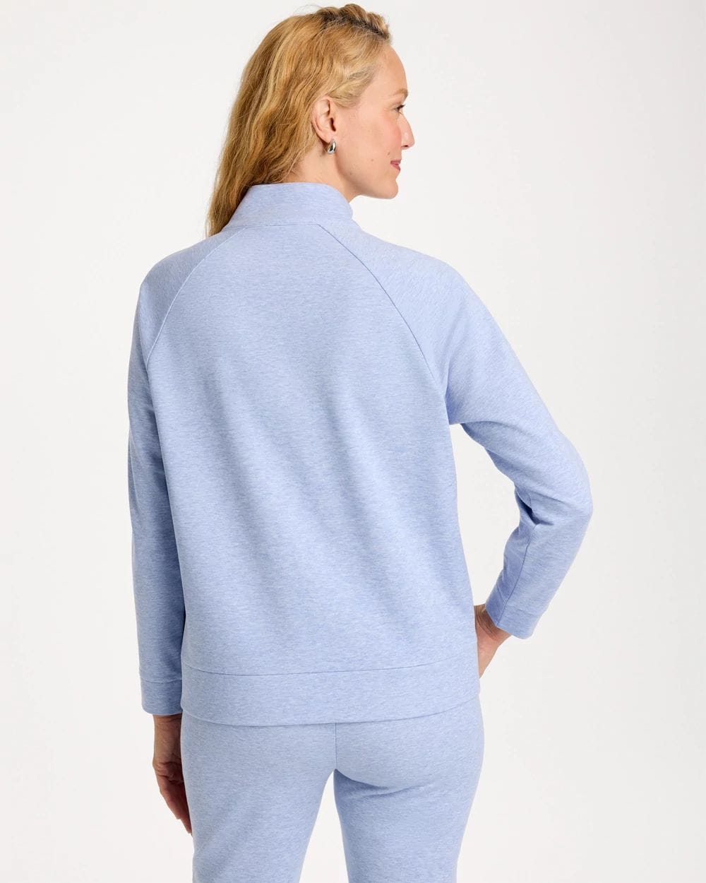 Zenergy® Metallic Mockneck Fleece Pullover click to view larger image.