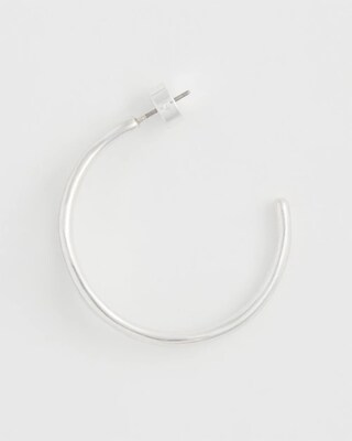 No Droop™ Silver Front to Back Hoops