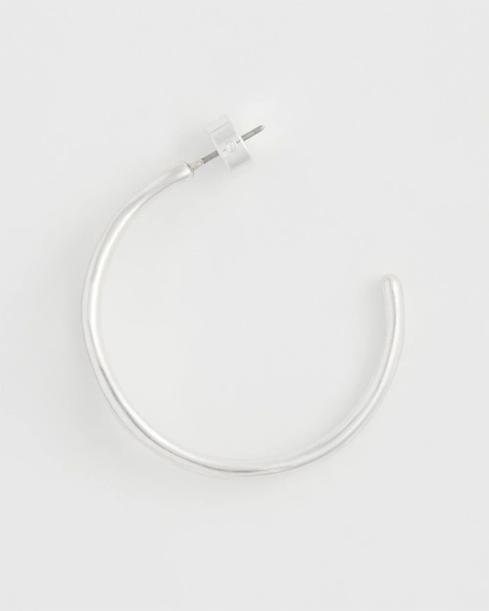 No Droop™ Silver Front to Back Hoops