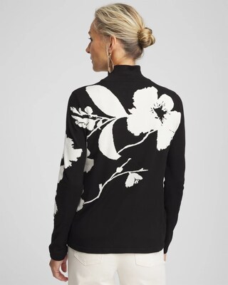 ECOVERO™ Floral Turtleneck Sweater click to view larger image.