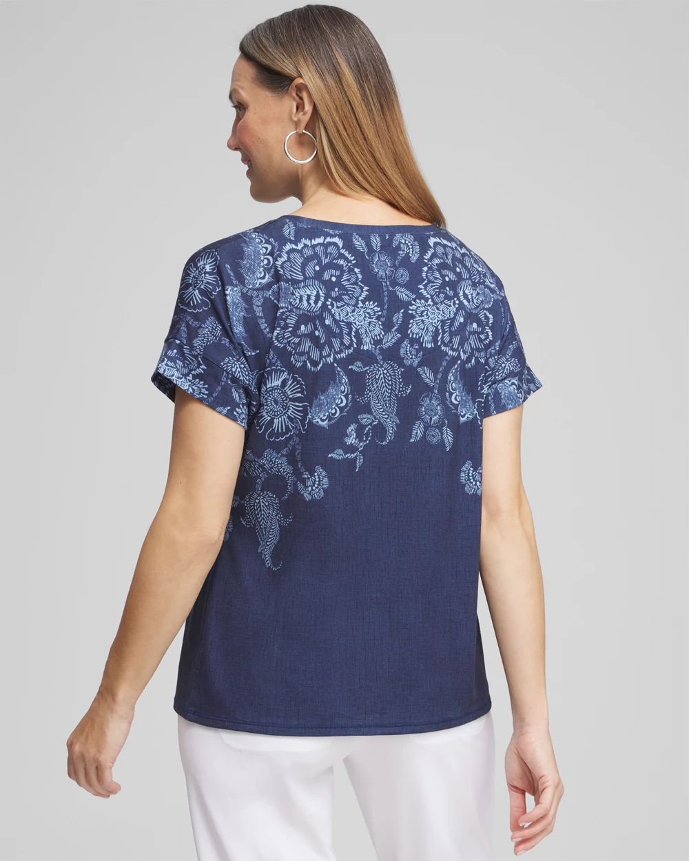 Zenergy® Floral Drop Shoulder Tee