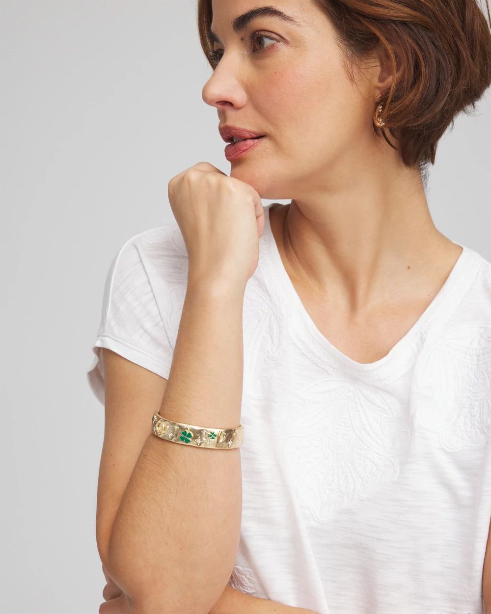 Four Leaf Clover Bangle