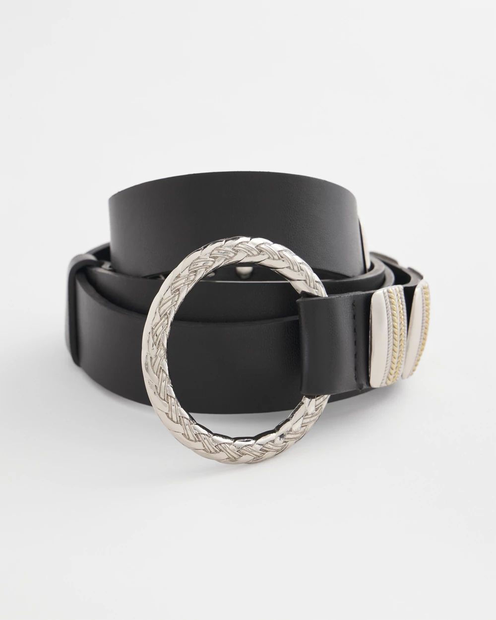 Faux Leather Stretch Belt