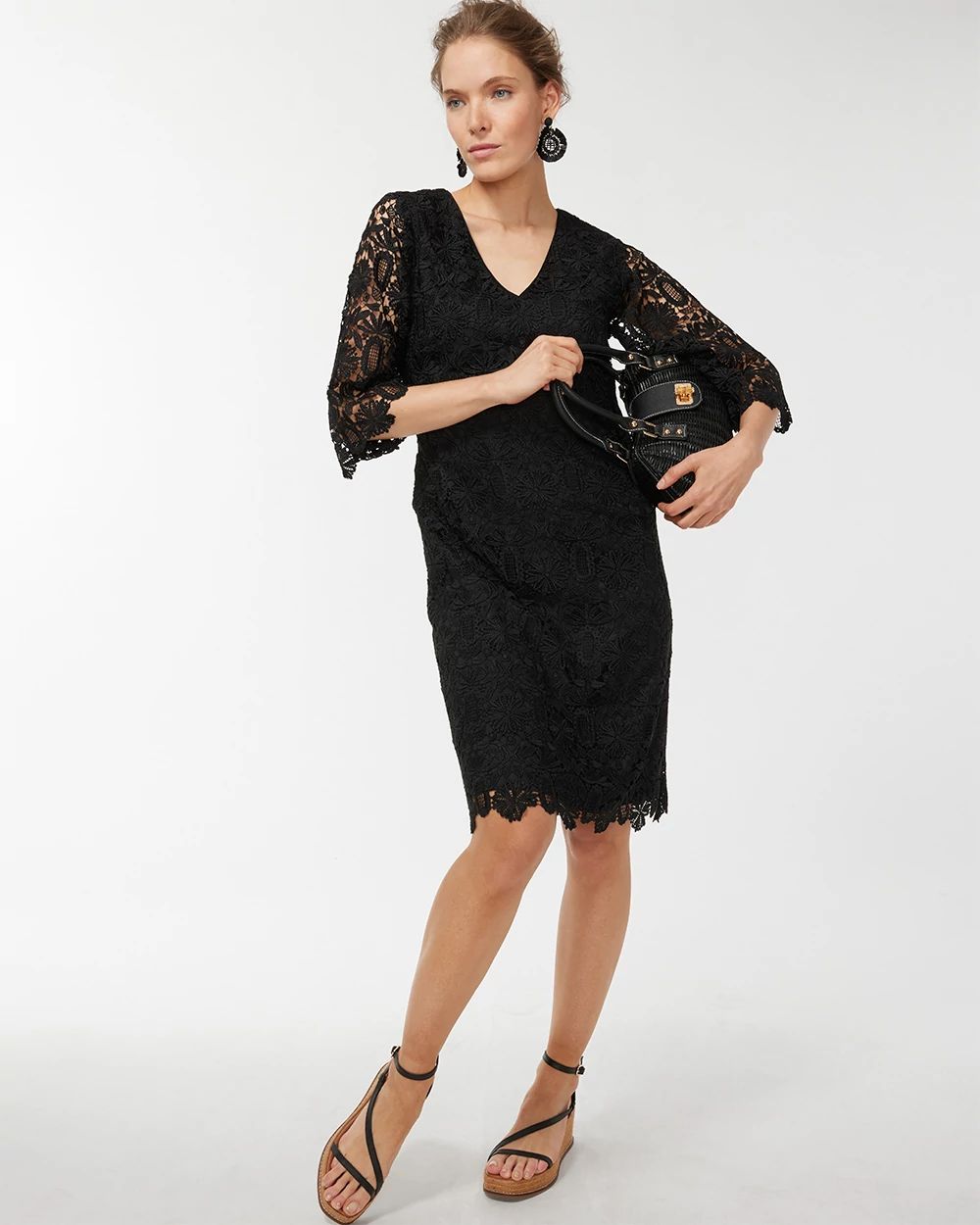 Black Lace Shift Dress